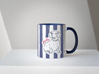 Mug with a dachshund illustration and 'Stella' text on a white background