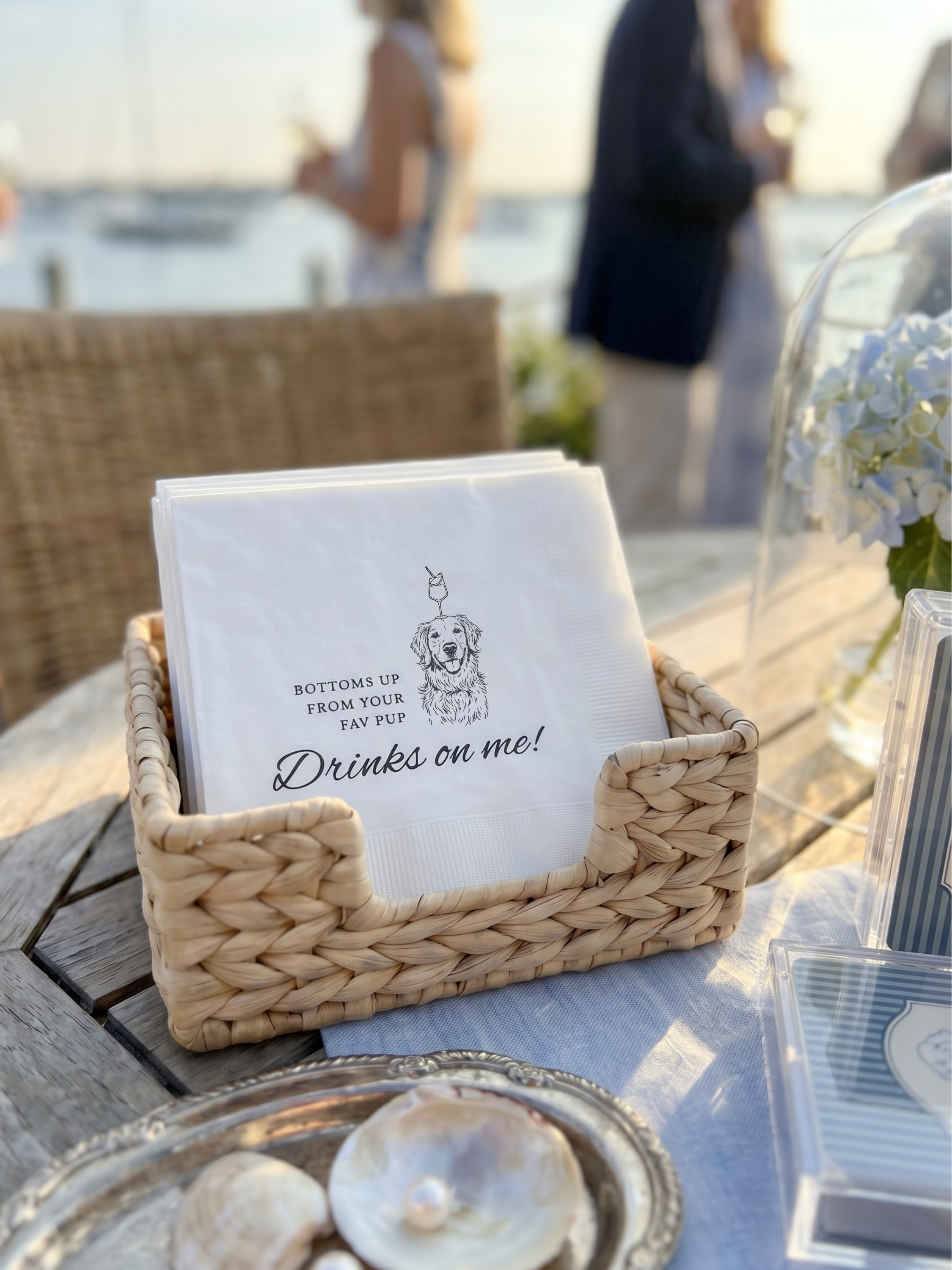 coastal wedding cocktail napkins