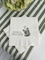cocktail napkin with german shepherd and beer