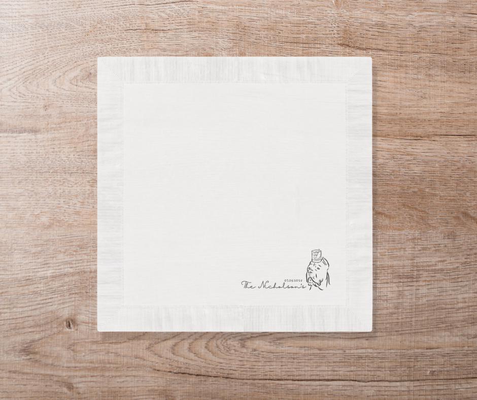 dog wedding napkins