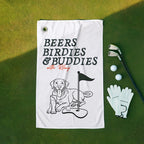 golf towel with dog on it