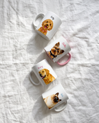 Custom Pet Mug Dog Portrait Illustration with Name